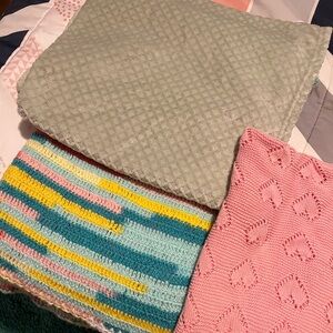 Baby blanks, Two of them are crocheted